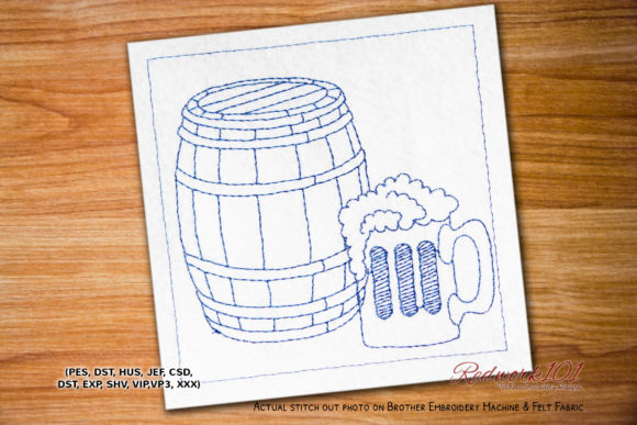 Beer Can Lineart: A Festive Stitch for Holiday Crafts