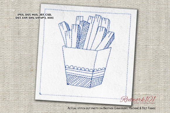 French Fries Machine: A Festive Embroidery Review