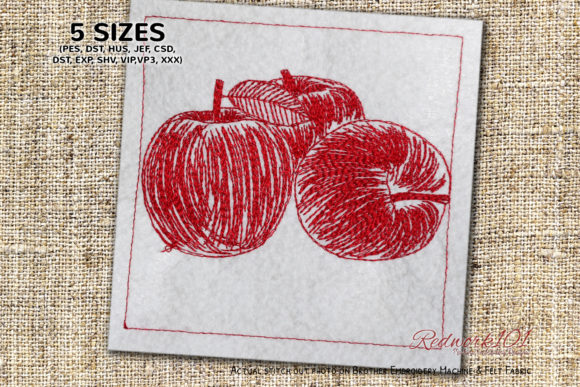 Fresh Apples Redwork: A Designer’s Review for Small Business Merch