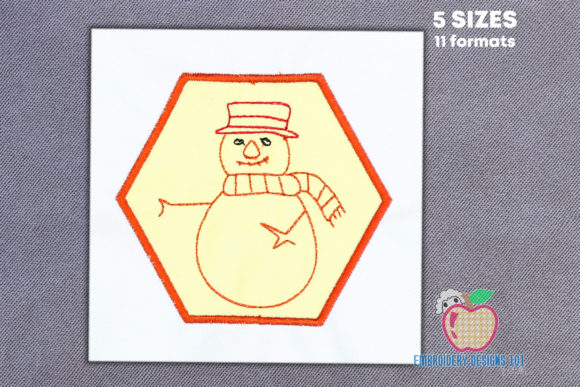 Review: An Orange Colored Snowman Applique for Holiday Projects