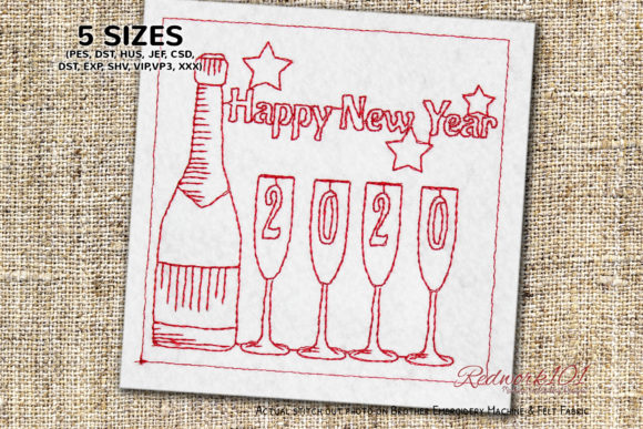 Review: Bottle of Sparkling Wine 2020 New Year Embroidery