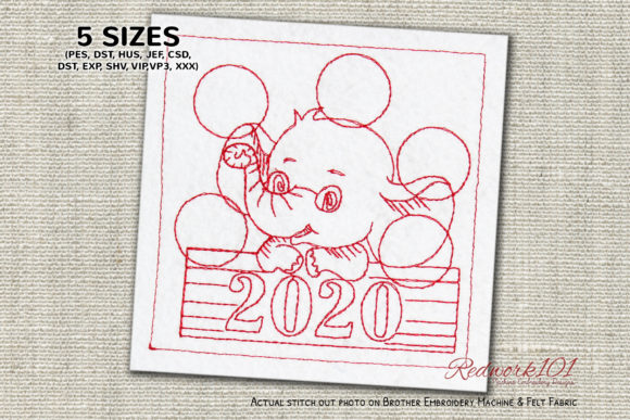 Review: Cute Baby Elephant Celebrating New Year for Apparel