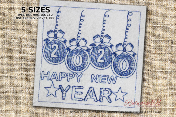 Review: Happy New Year 2020 Wishes Redwork