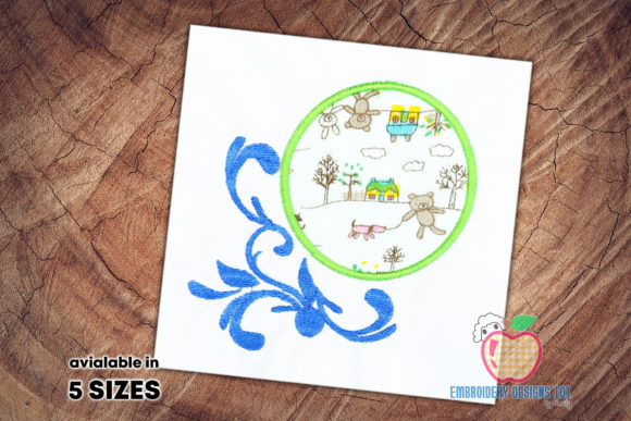 Reviewing An Empty Design of Applique in Circle