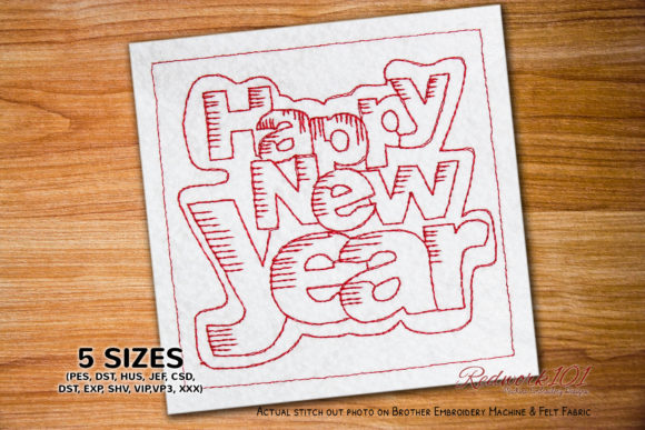 Reviewing Happy New Year Design Redwork for Business Use